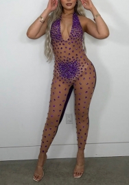 2022 Styles Women Fashion INS Styles Sequin Mesh Jumpsuit