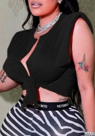 2022 Styles Women Fashion INS Styles Solid Color Open Tee