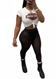 (Only Long Pants)(Real Image)2022 Styles Women Fashion INS Styles Mesh Long Pants