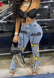 (Only Long Pants)(Real Image)2022 Styles Women Fashion INS Styles Jeans Long Pants