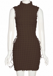 (Real Image)2022 Styles Women Fashion INS Styles Double Lace Up Mini Dress