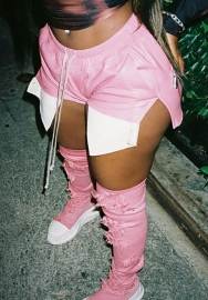 (Only Short Pants)2022 Styles Women Fashion INS Styles PU Short Pants