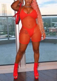 2022 Styles Women Fashion INS Styles Black Net Halter Romper