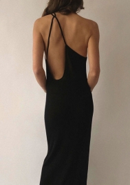 (Real Image)2022 Styles Women Fashion Instagram Styles Halter Maxi Dress