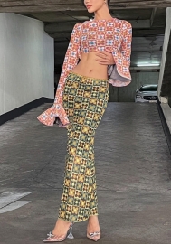 (Real Image)2022 Styles Women Fashion Summer TikTok&Instagram Styles Print Maxi Dress