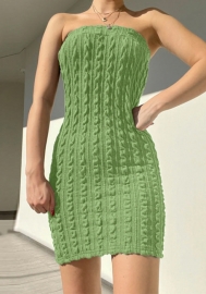 (Green)2022 Styles Women Fashion Summer TikTok&Instagram Styles Tube Mini Dress