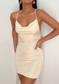 (Real Image)2022 Styles Women Fashion Summer TikTok&Instagram Styles Strap Backless Club Dress