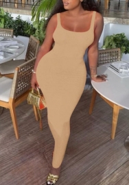 (Khaki)2022 Styles Women Fashion Summer TikTok&Instagram Styles Strap Maxi Dress