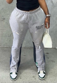 (Gray)2022 Styles Women Fashion Summer TikTok&Instagram Styles Print Long Pants