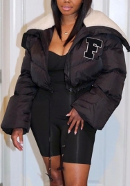 (Black)2022 Styles Women Fashion Summer TikTok&Instagram Styles Letter F Front Zipper Coat