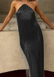 (Real Image)2022 Styles Women Fashion Summer TikTok&Instagram Styles Tassel Maxi Dress