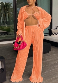 (Orange)2022 Styles Women Fashion Summer TikTok&Instagram Styles Three Piece Suit