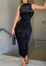(Real Image)2022 Styles Women Fashion Summer TikTok&Instagram Styles Black Mesh Maxi Dress