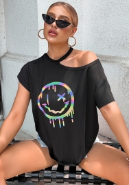 (Real Image)2022 Styles Women Fashion Summer TikTok&Instagram Styles Black Tee