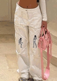 (Only Long Pants)(White)2022 Styles Women Fashion Summer TikTok&Instagram Styles Long Pants