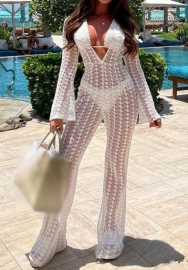 (Real Image)2022 Styles Women Fashion Summer TikTok&Instagram Styles White Lace Jumpsuit