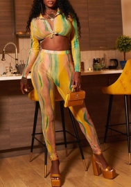 (Real Image)2022 Styles Women Fashion Summer TikTok&Instagram Styles Print Two Piece Suit