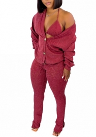 (Real Image)2022 Styles Women Fashion Summer TikTok&Instagram Styles Sweater 3 Piece Suit