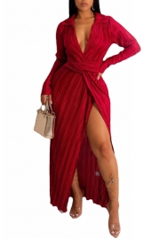 (Real Image)2022 Styles Women Fashion Summer TikTok&Instagram Styles Long Sleeve Maxi Dress