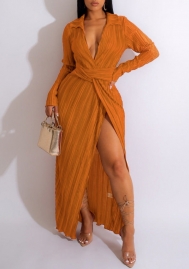(Yellow)2022 Styles Women Fashion Summer TikTok&Instagram Styles Long Sleeve Maxi Dress