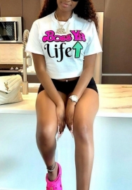 (Only Tops)(Real Image)2022 Styles Women Fashion Spring&Winter TikTok&Instagram Styles Short Sleeve Print Tee