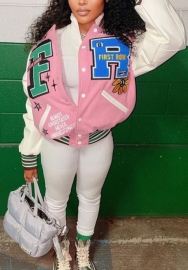 (Only Coat)(Pink)2022 Styles Women Fashion Spring&Winter TikTok&Instagram Styles Print Front Button Coat