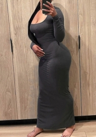 (Real Image)2022 Styles Women Fashion Spring&Winter TikTok&Instagram Styles Long Sleeve Maxi Dress