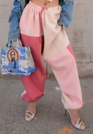 (Real Image)2022 Styles Women Fashion Spring&Winter TikTok&Instagram Styles Contrast Color Loose Long Pants