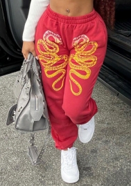 (Real Image)2022 Styles Women Fashion Spring&Winter TikTok&Instagram Styles Print Snake Long Pants