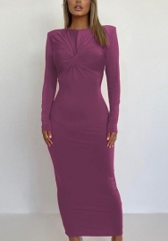 (Purple)2022 Styles Women Fashion Spring&Winter TikTok&Instagram Styles Green Long Sleeve Maxi Dress