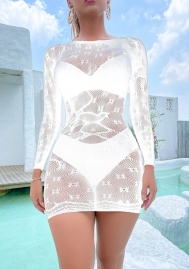 (Real Image)2022 Styles Women Fashion Spring&Winter TikTok&Instagram Styles Cut Out Long Sleeve Lace Mini Dress