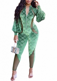 (Green)2022 Styles Women Fashion Spring&Winter TikTok&Instagram Styles Velvet Front Zipper Jumpsuit