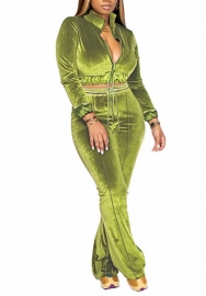 (Green)2022 Styles Women Fashion Spring&Winter TikTok&Instagram Styles Velvet Two Piece Suit
