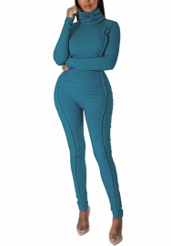 (Blue)2022 Styles Women Fashion Spring&Winter TikTok&Instagram Styles Solid Color Jumpsuit