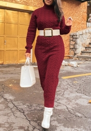 (Red)(Not Waite Tie)2022 Styles Women Sexy Spring&Winter TikTok&Instagram Styles Sweater Maxi Dress