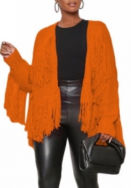 (Orange)2022 Styles Women Sexy Spring&Winter TikTok&Instagram Styles Tassel Sweater Coats