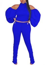 (Blue)2022 Styles Women Sexy Spring&Winter TikTok&Instagram Styles Blackless Two Piece Suit
