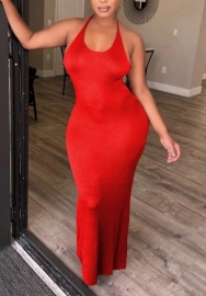 (Red)2022 Styles Women Sexy Spring&Winter TikTok&Instagram Styles Backless Strap Maxi Dress
