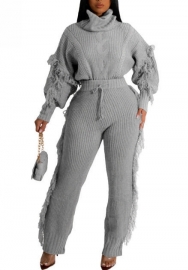 (Gray)2022 Styles Women Sexy Spring&Winter TikTok&Instagram Styles Sweater Two Piece Suit