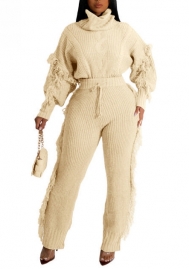 (Apricot)2022 Styles Women Sexy Spring&Winter TikTok&Instagram Styles Sweater Two Piece Suit