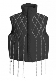 (Real Image)2022 Styles Women Sexy Spring&Winter TikTok&Instagram Styles Jewelry Sleeveless Coat Vest