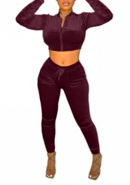 (Real Image)2022 Styles Women Sexy Spring&Winter TikTok&Instagram Styles Hoodie Velvet Two Piece Suit