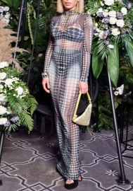 (Real Image)2022 Styles Women Sexy Spring&Winter TikTok&Instagram Styles Print Long Sleeve Maxi Dress
