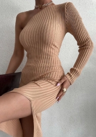(Real Image)2022 Styles Women Sexy Spring&Winter TikTok&Instagram Styles Single Shoulder Long Sleeve Mini Dress