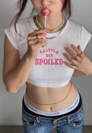 (Real Image)2022 Styles Women Sexy Spring&Winter TikTok&Instagram Styles Print Short Tee