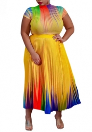 (Yellow)2022 Styles Women Sexy Spring&Winter TikTok&Instagram Styles Ruffle Hem Maxi Dress