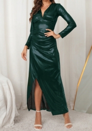 (Green)2022 Styles Women Sexy Spring&Winter TikTok&Instagram Styles Long Sleeve Maxi Dress