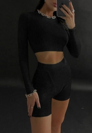 (Black)2022 Styles Women Sexy Spring&Winter TikTok&Instagram Styles Short Two Piece Suit