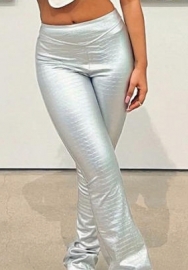 (Real Image)2023 Styles Women Sexy&Fashion Spring&Summer TikTok&Instagram Styles Silver Long Pants