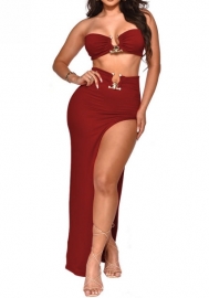 (Red)2023 Styles Women Sexy&Fashion Spring&Summer TikTok&Instagram Styles Contrast Color Maxi Dress